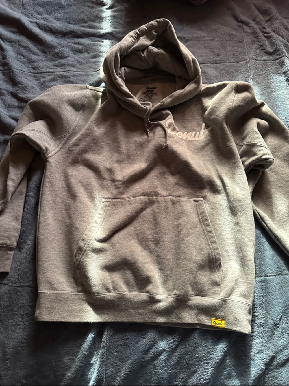 Donut Media Size Large Grey Men’s Donut logo hoodie
